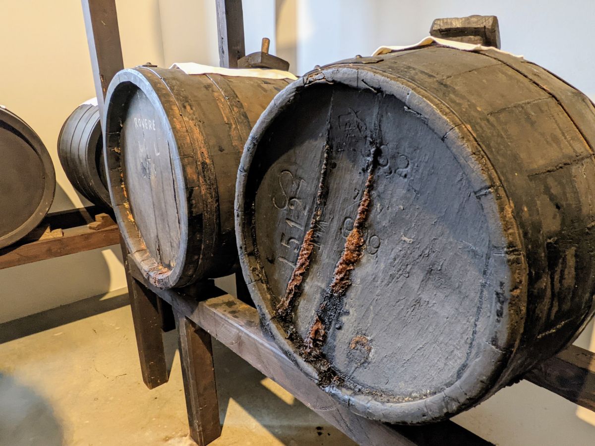 Two old balsamic barrels