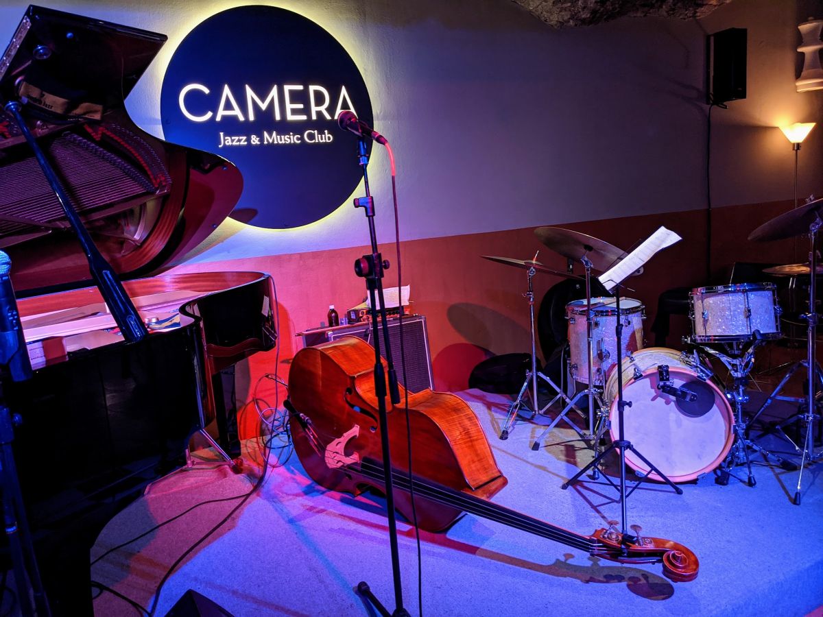The stage at Camera Jazz Club