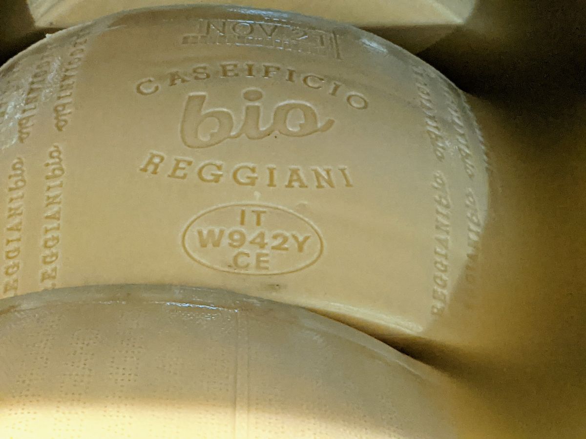 Close-up of cheese rounds floating in water