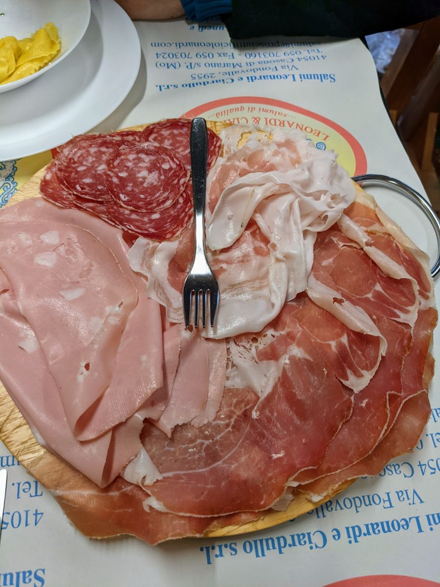 Plate of salumi
