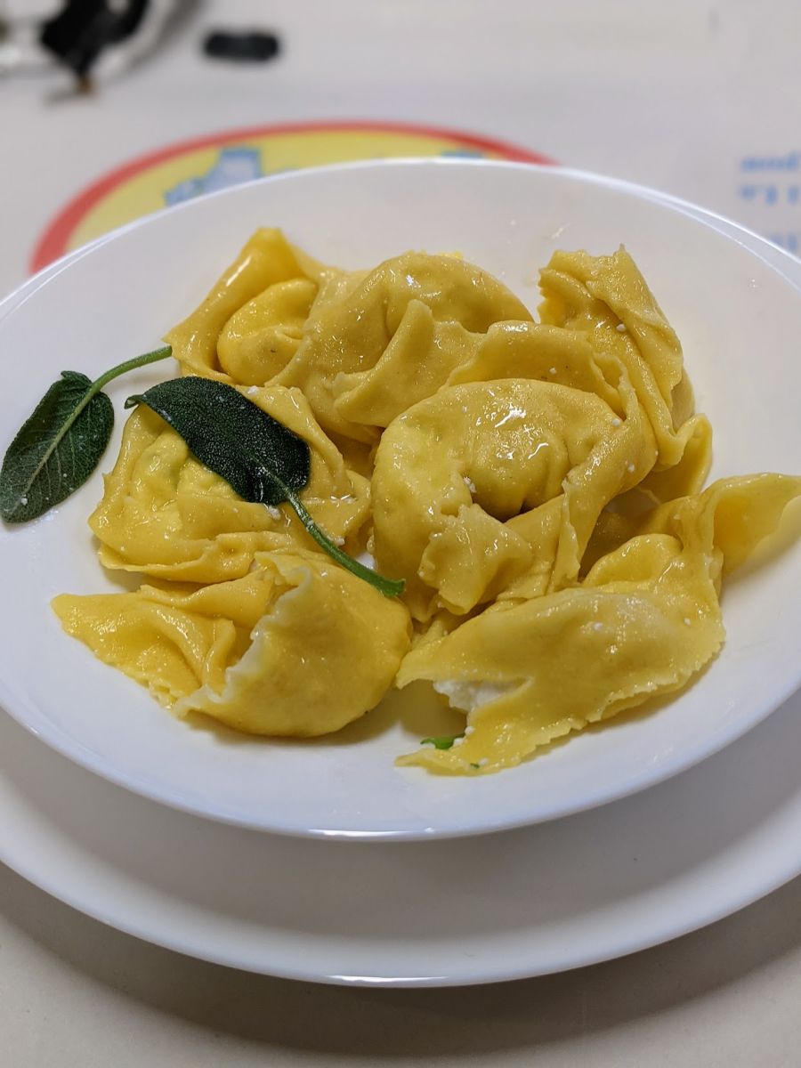 Tortellini with sage butter