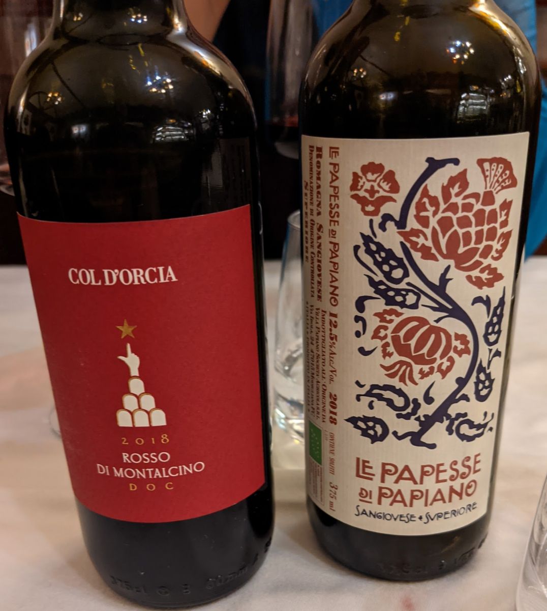 Two half bottles of wine