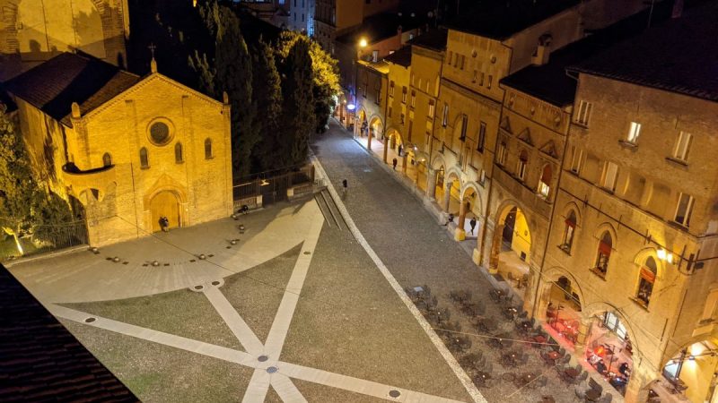 Close-up view of Piazza Santo Stefano