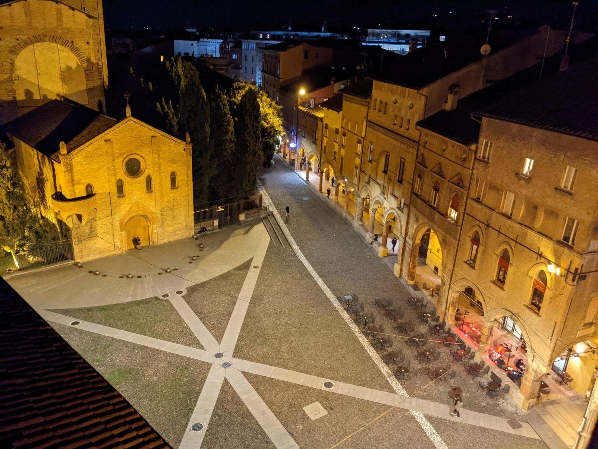 Close-up view of Piazza Santo Stefano