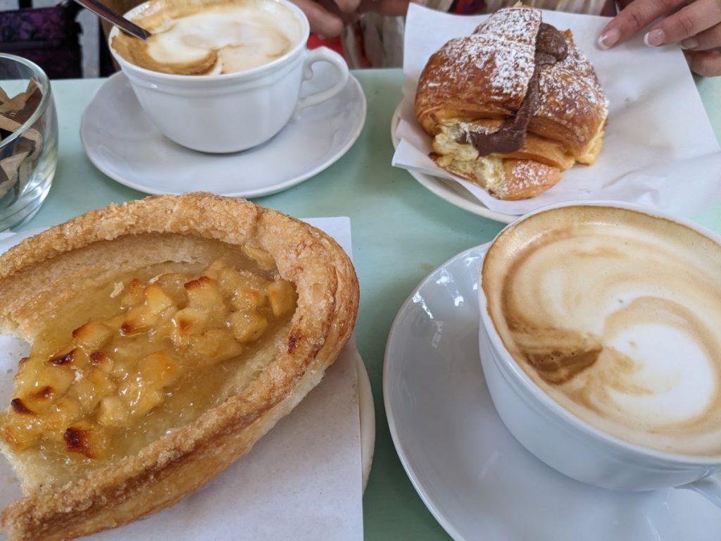 Pastries and cappuccino at Caffè degli Innocenti