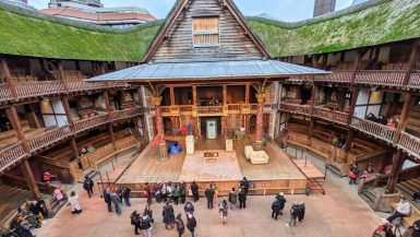 View of inside The Globe from the upper gallery