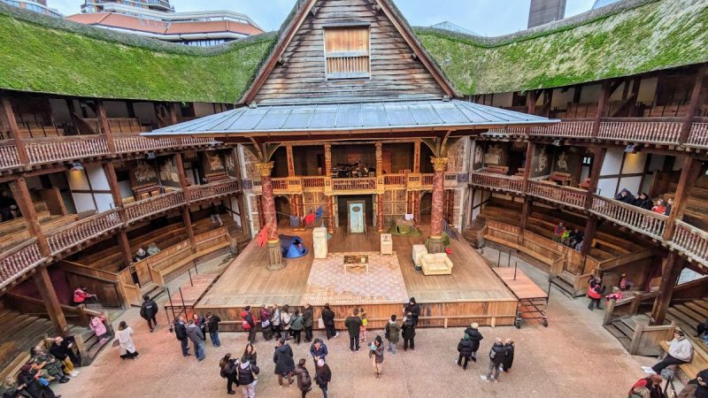 View of inside The Globe from the upper gallery