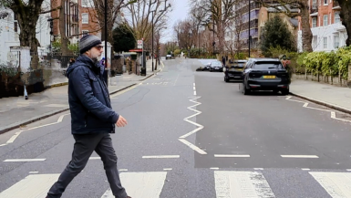 Me, crossing Abbey Road