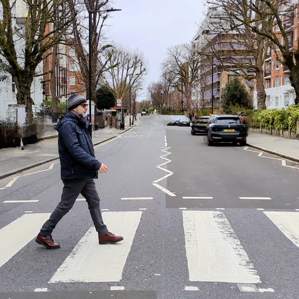 Me, crossing Abbey Road