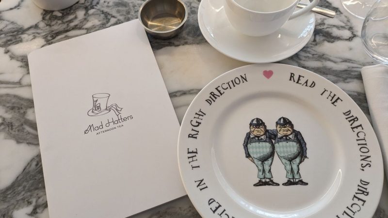 Cups and plates set out for afternoon tea